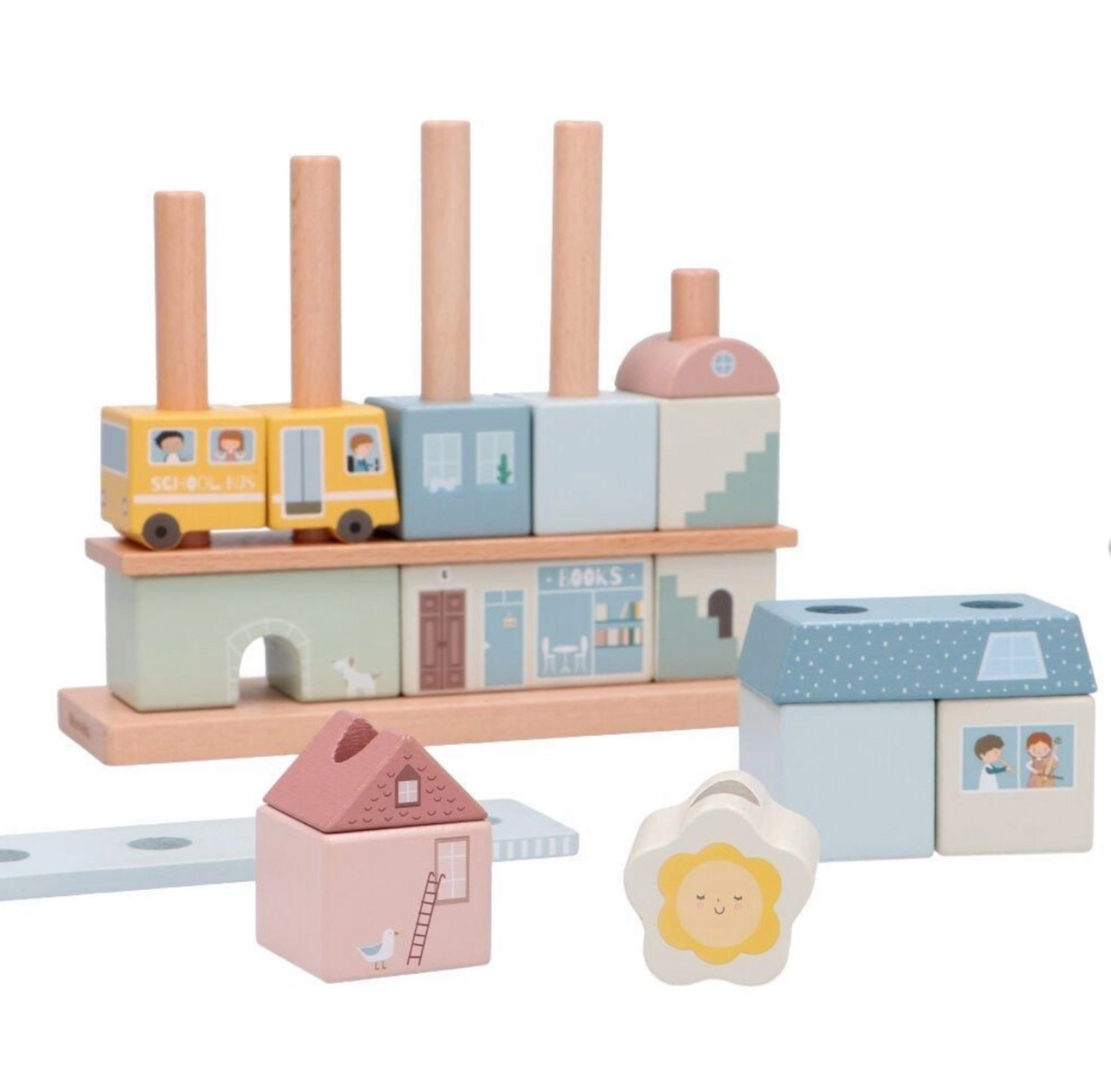 Ville empilage en bois