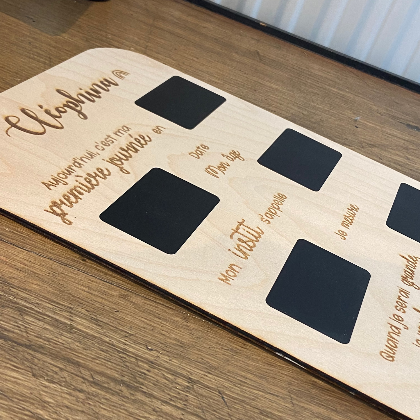 Panneau réutilisable du premier jour d'école