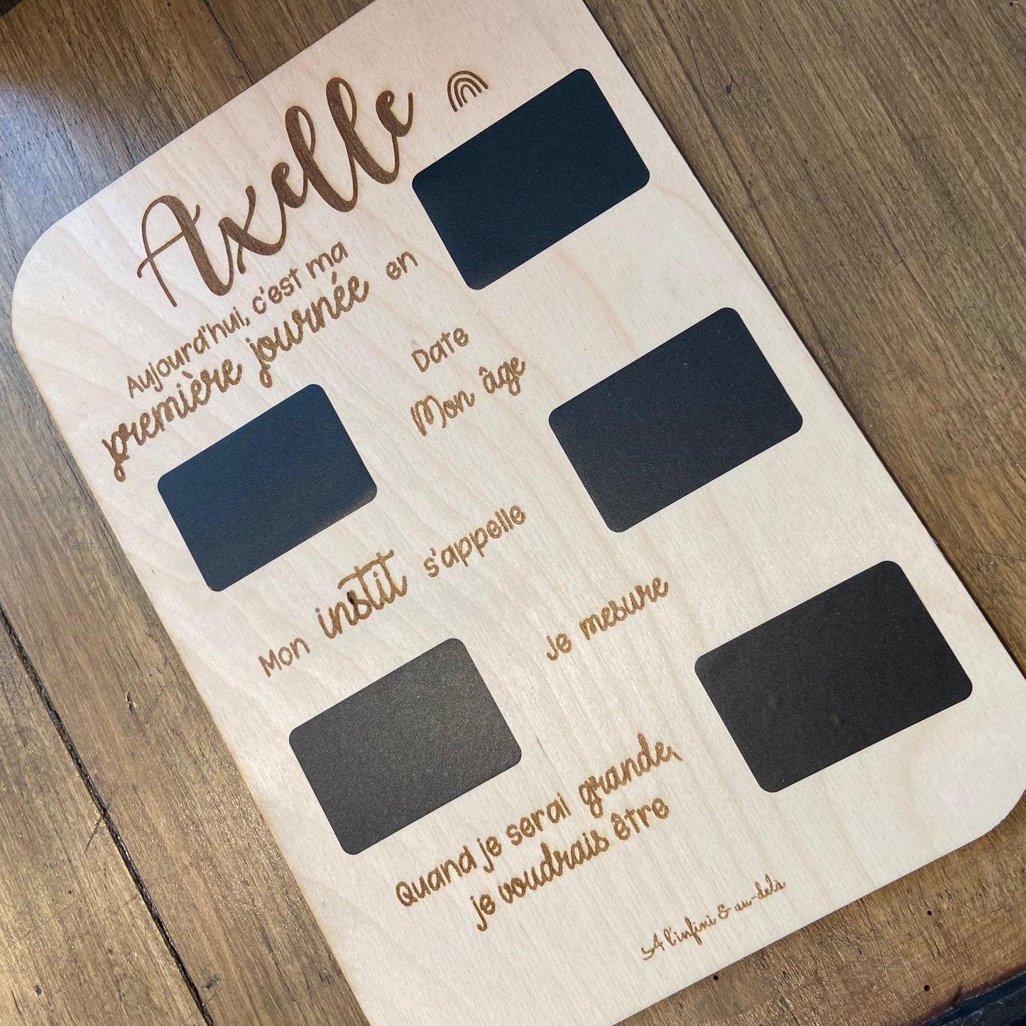 Panneau réutilisable du premier jour d'école