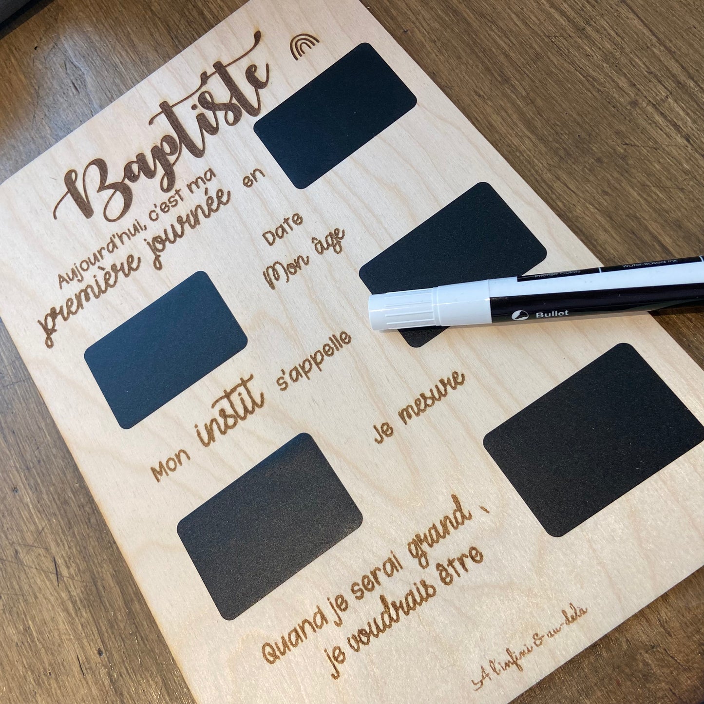 Panneau réutilisable du premier jour d'école