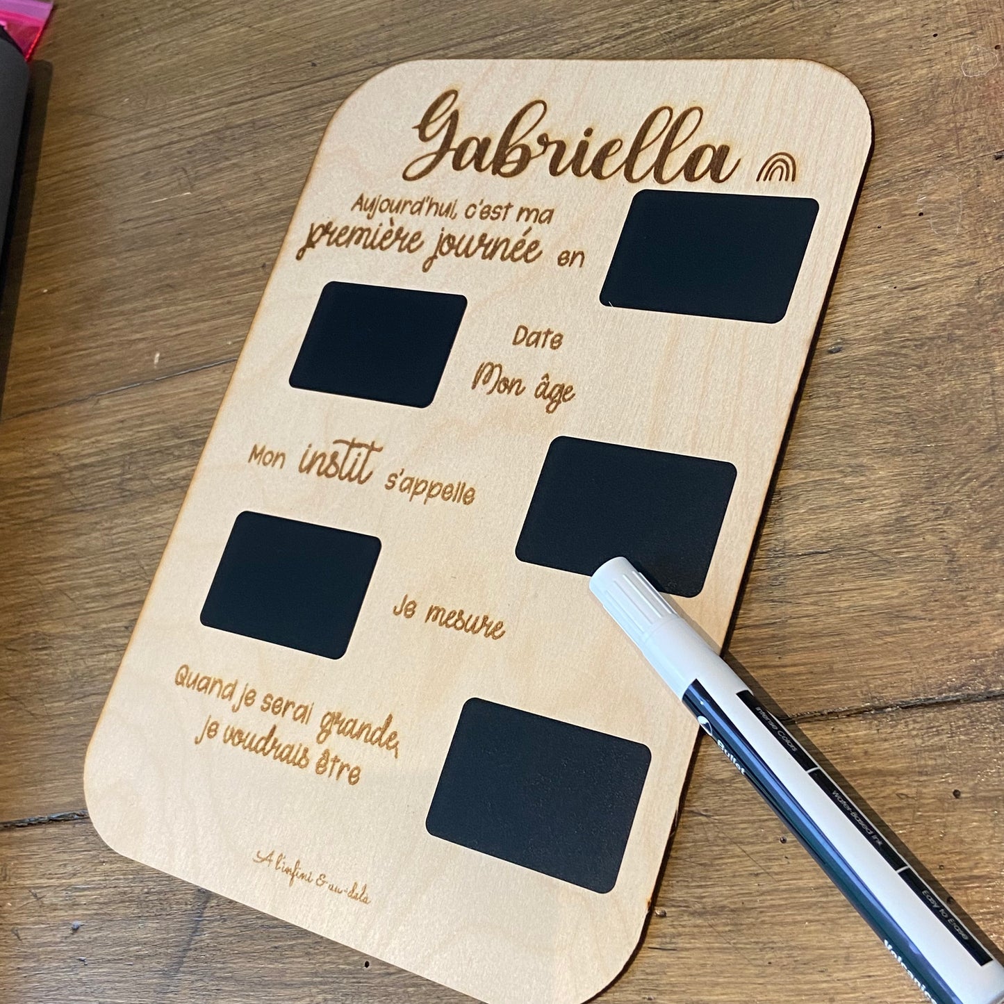 Panneau réutilisable du premier jour d'école