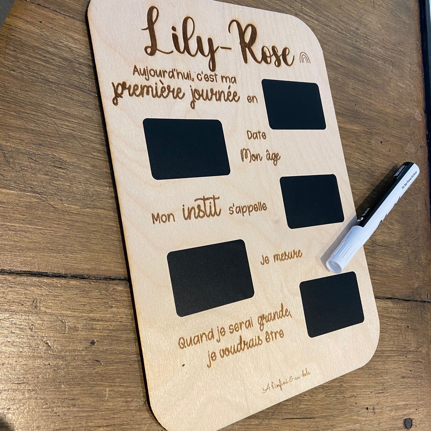 Panneau réutilisable du premier jour d'école