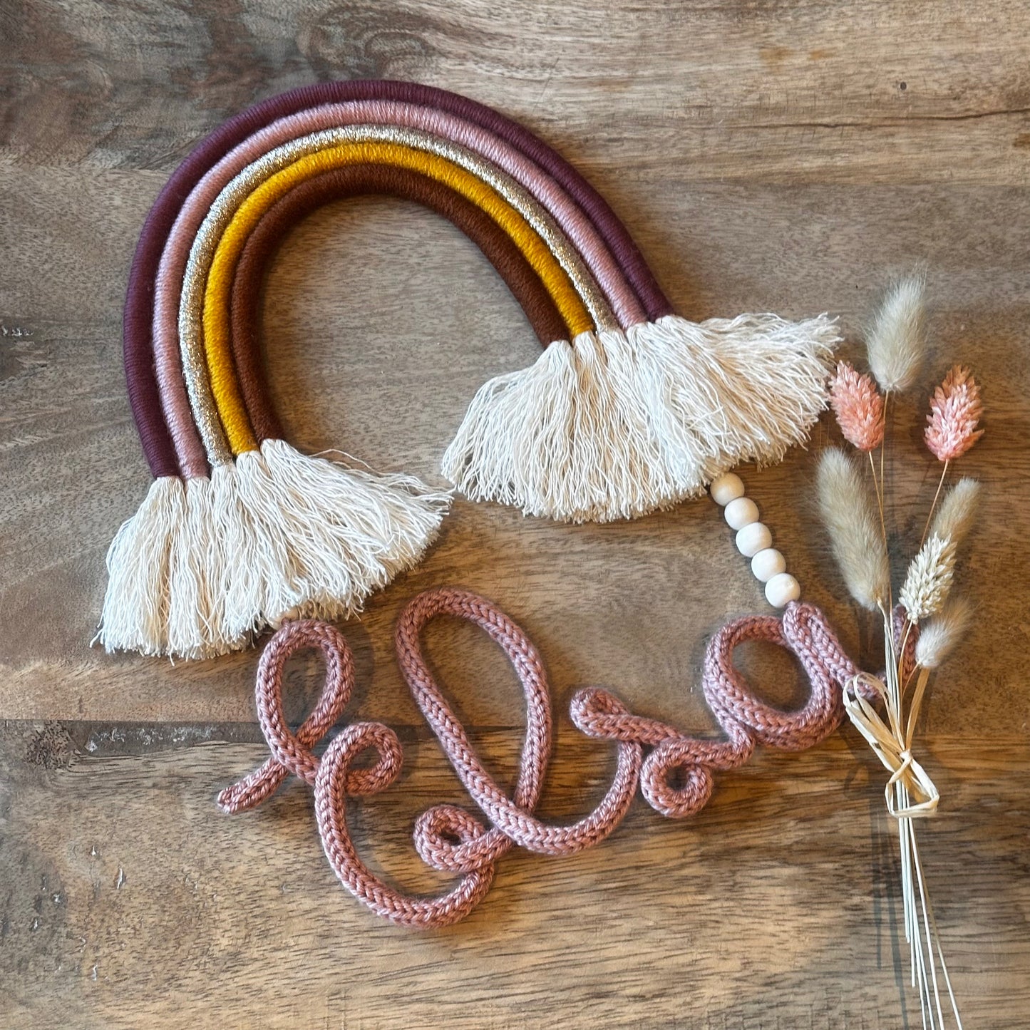 Arc-en-ciel macramé