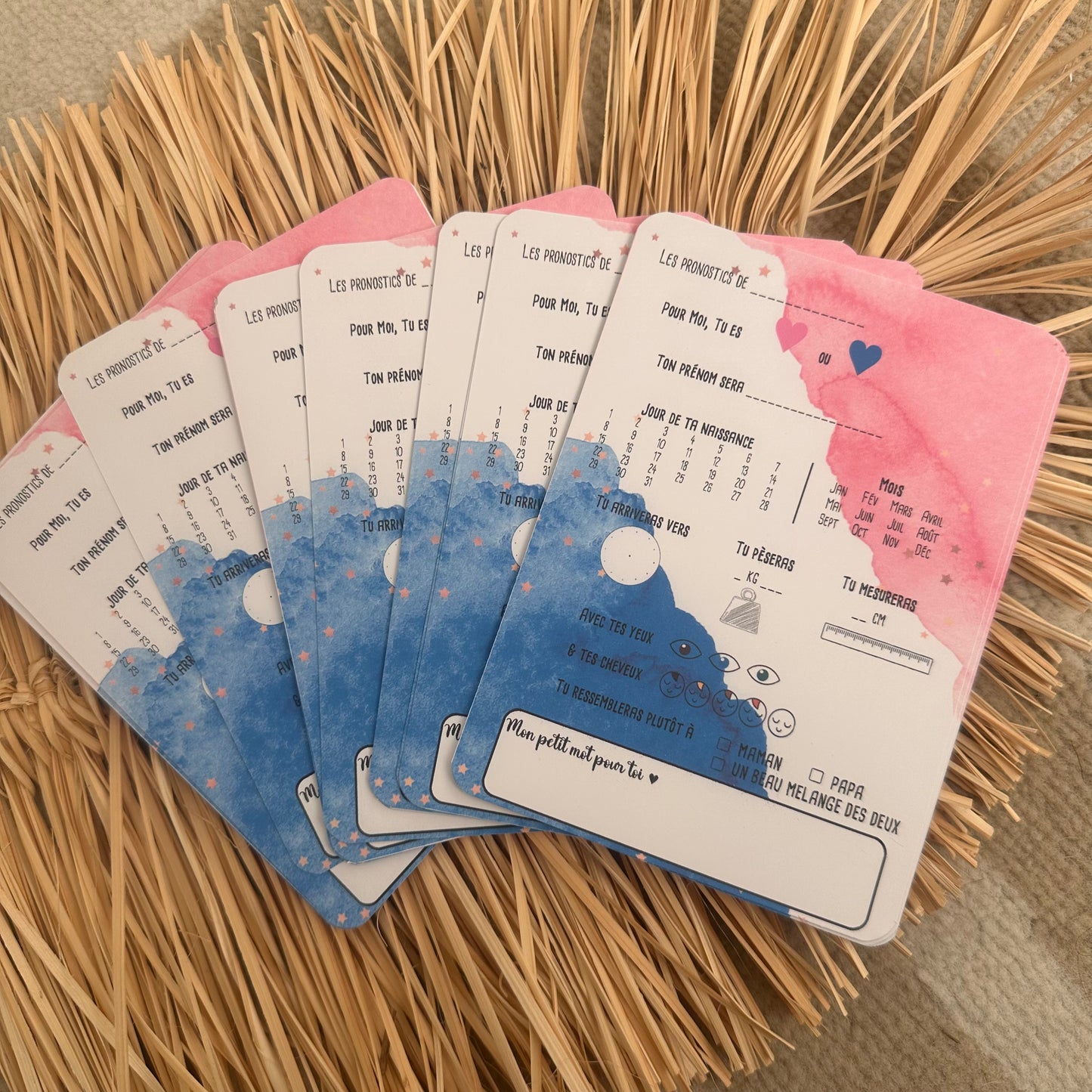 Cartes pronostics Babyshower