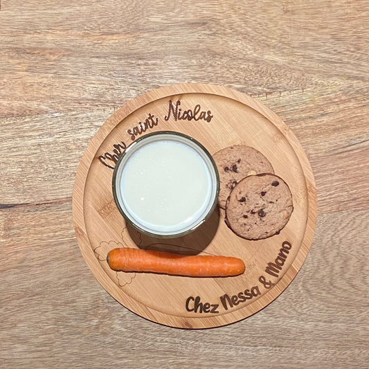 Assiette bambou Père Noël / Saint Nicolas