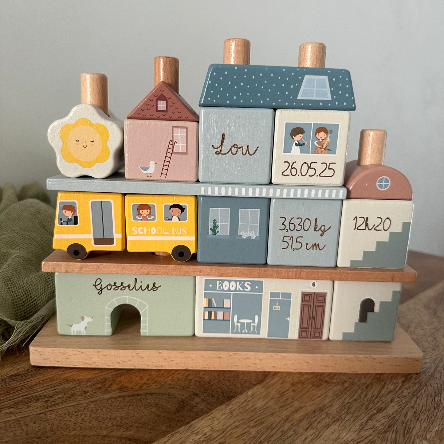 Ville empilage en bois