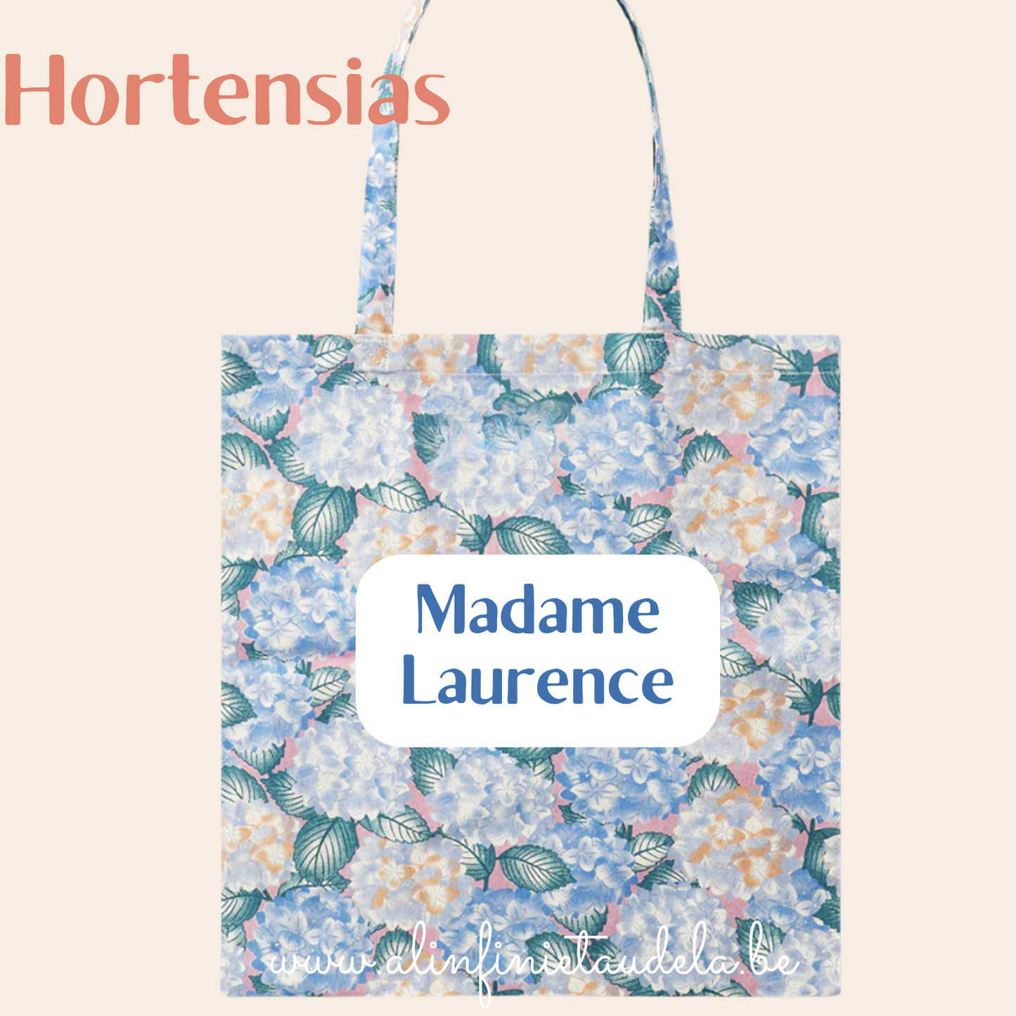 Tote bag Hortensias