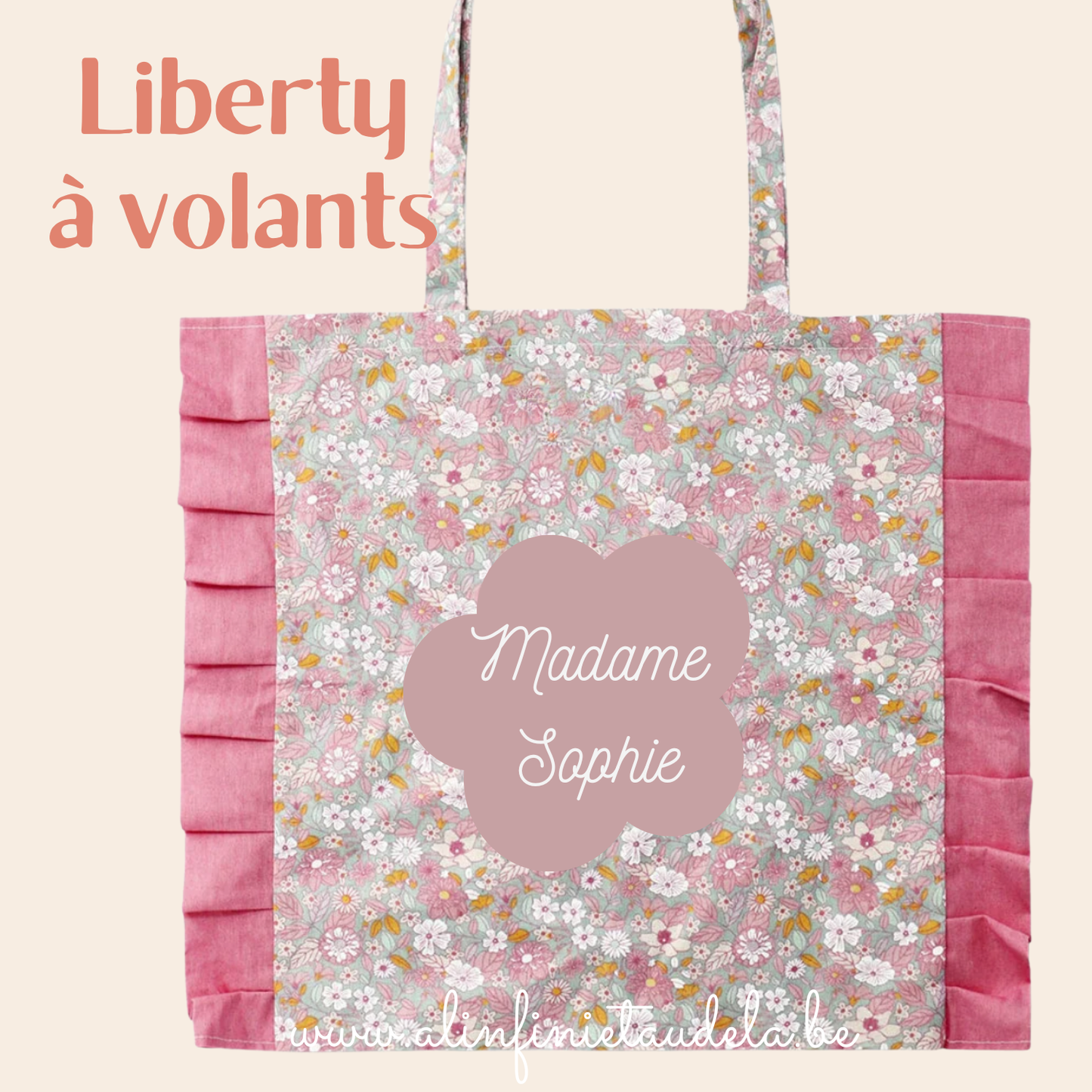 Grand tote bag à volants