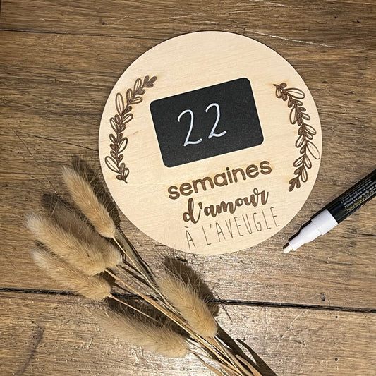 Carte étape en bois effaçable