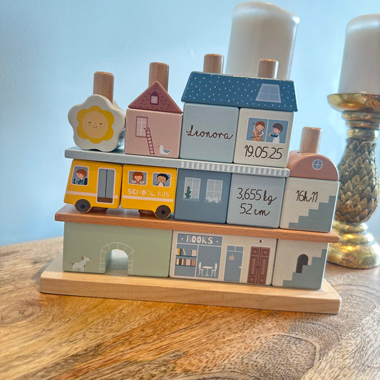 Ville empilage en bois