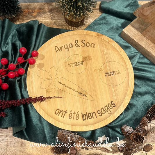 Assiette bambou Père Noël / Saint Nicolas