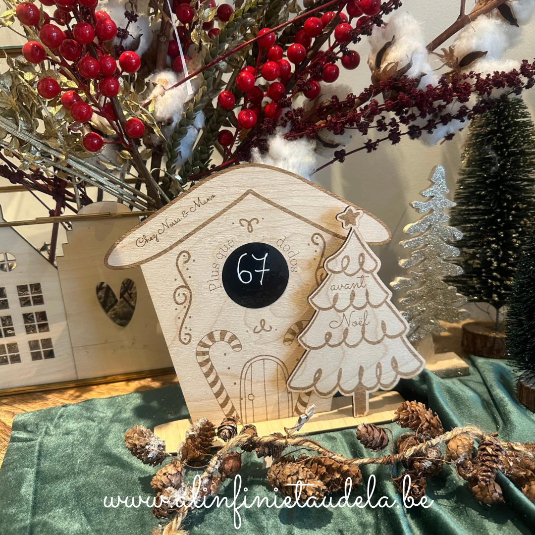 Calendrier de l'Avent en bois